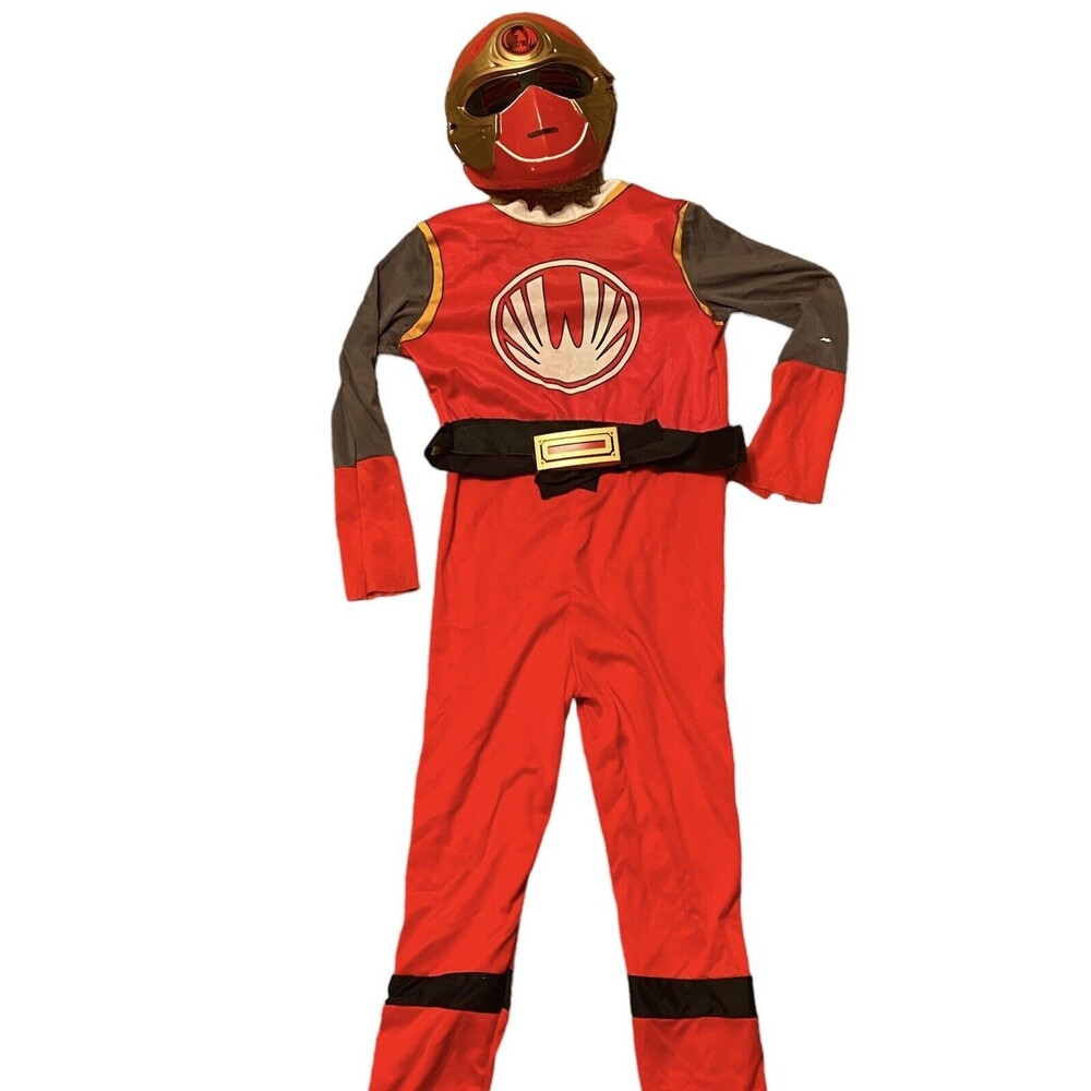 Power Rangers Costume with Mask, Belt Buckle, Children's Halloween Age 7-10